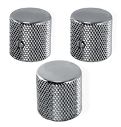 Knob Screw on 1/4 Chrome ultra knurled edge 3 Pack