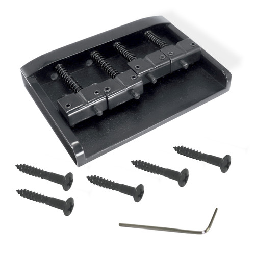 Bass Bridge 57mm 4 String thru bridge Black High Mass