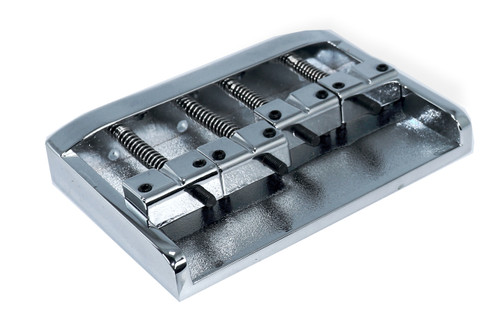 Bass Bridge 57mm 4 String thru bridge Chrome High Mass