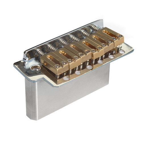 tremolo mim 52.5 bridge chrome brass block and saddles