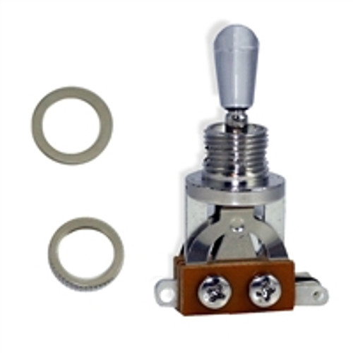 【key】SILVER SACKBUT トランプセット Toggle 3 way Switch Black knob. Angle Switchcraft 12015X
