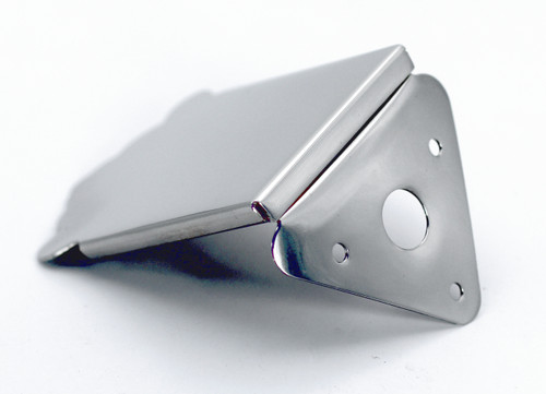 Tailpiece Traditional Mandolin Screw on Clamshell Nickel Plate