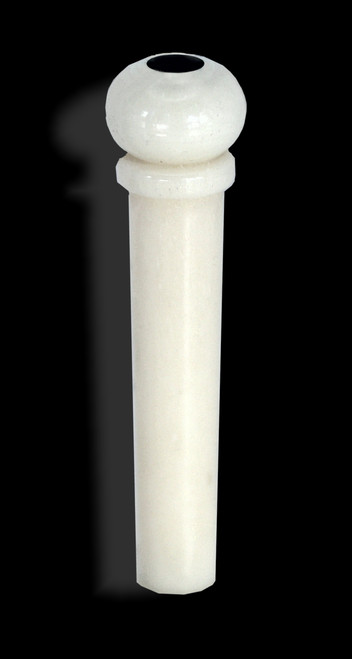 Acoustic Guitar Bridge Pin  Set 3 degree Slotted Bone Black Dot