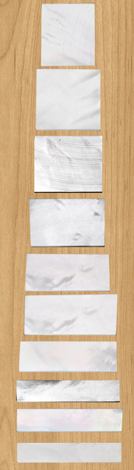 Inlay Set Mother of Pearl Select 10 PC Rectangular
