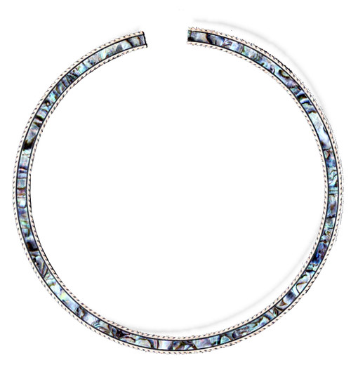 Rosette for Acoustic Guitar Abalone and Stitched edge