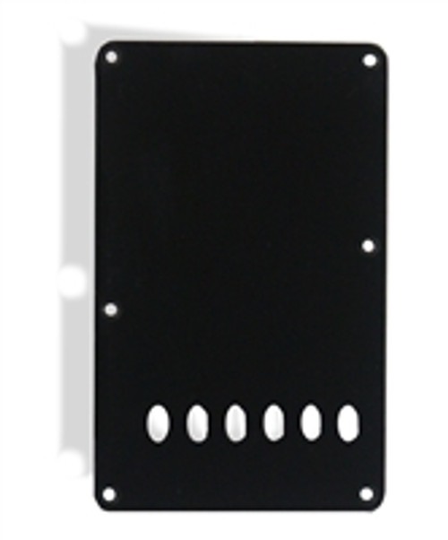 Tremolo Rear Cover Black Single Ply 3 3/8 x 5 15/32