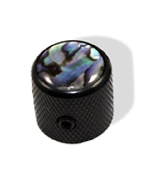 Knob Screw Type 6mm Black Abalone Single