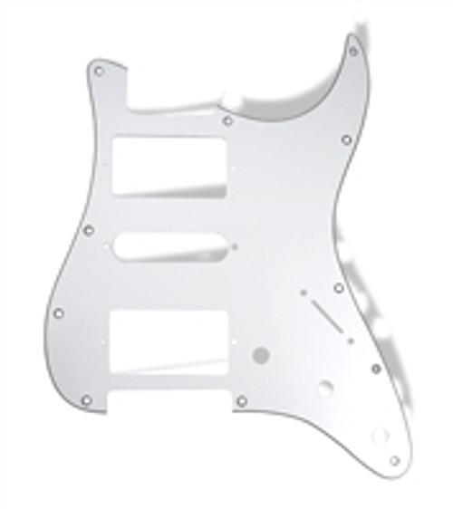 Pickguard HSH American and MIM 11 hole 3 Ply White