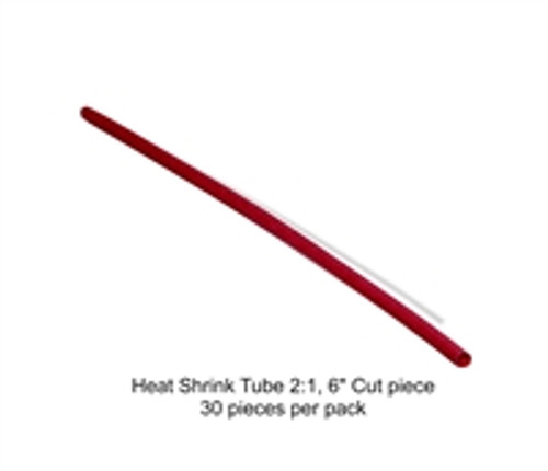 Heat Shrink Tubing 2:1 ratio thin wall 3/32" 30 pcs Red