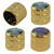 Knob Push on 6mm Gold w Abalone 4 pack