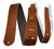 Guitar Strap 2" Brown Leather Full Cowhide with Backing Extra Long