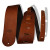 Guitar Strap 3" Brown Leather Full Cowhide with Backing Extra Long