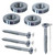 Neck Joint Bushing Chrome 17mm Set 0f 4