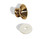 Strap Button Deluxe Large Gold with Felt Pad Pair