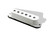 Pickups Single 6.5K Bridge Staggered Pole White