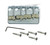 Bass Bridge 57mm Chrome Brass Saddles 4 String Wilkinson