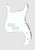 Pickguard P Bass 13 hole 3 Ply White American RH