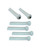 Bridge Pin Set White with Black Dot 5mm Slotted Bulk 60 pack