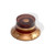 Knob Top Hat Bell Style Amber 6mm fine 24 spline Pack of 2