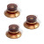Knob Top Hat Bell Style Amber 6mm fine 24 spline Pack of 3