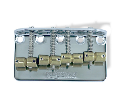 Bass Bridge 19mm 4 String Chrome with brass saddles bent steel