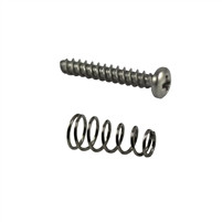 Single Pickup Mounting Screw and Spring Set Stainless Steel Finish