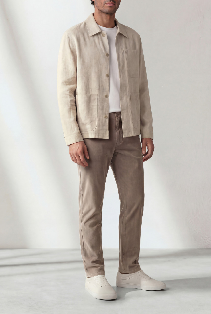 The Linen Field Coat Natural
