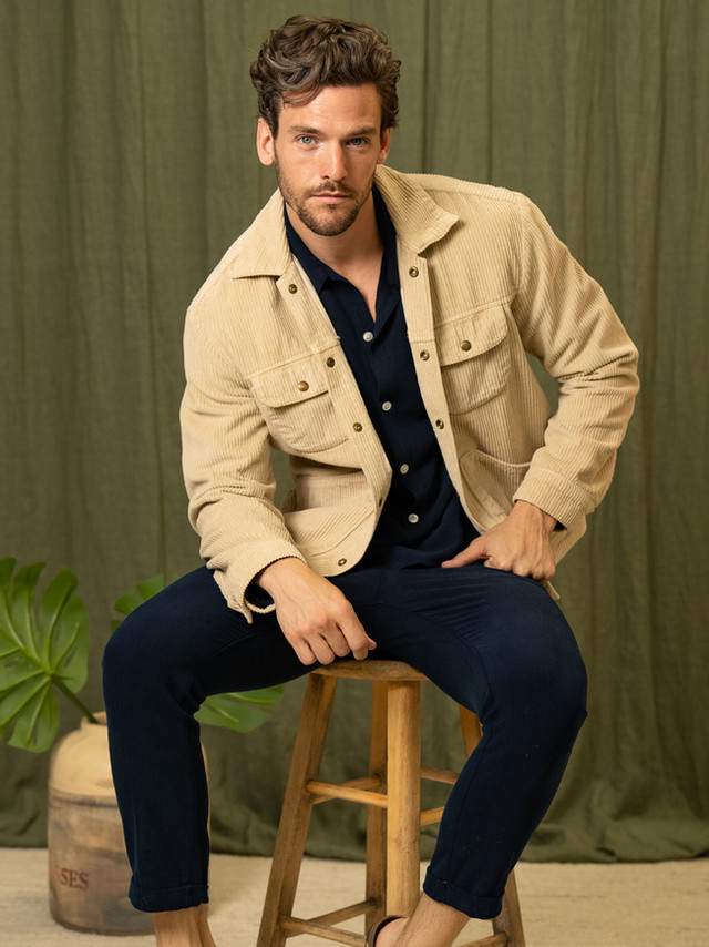 Vktrblak LA corduroy trucker jacket taupe Vktrblak LA corduroy trucker jacket taupe
