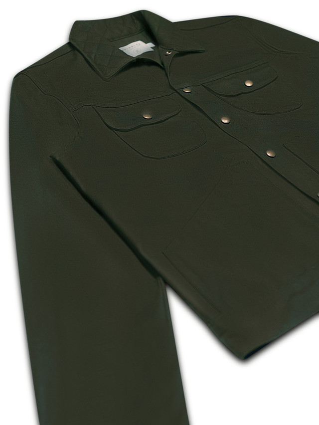 vktrblak waxed cotton waterproof jacket in forest green