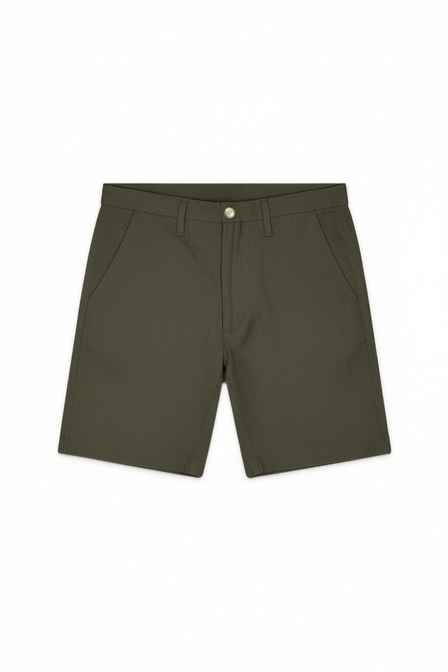 The stretch explorer shirt in olive green vktrblak