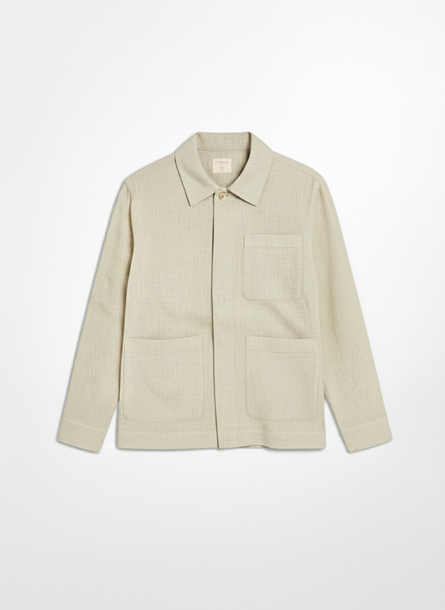 The linen field coat jacket by VKTRBLAK The linen field coat jacket by VKTRBLAK