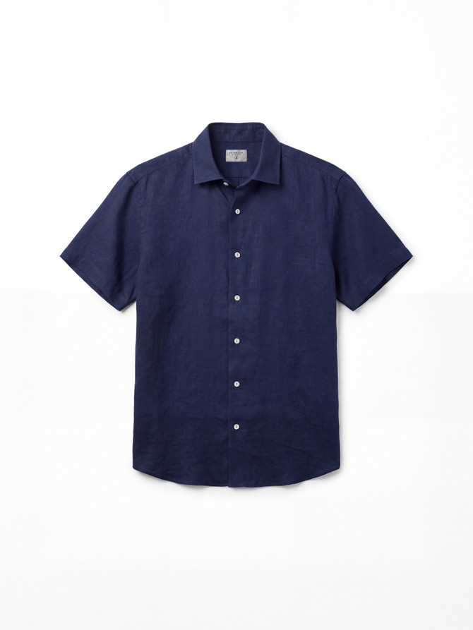 The Original Navy Linen Button up VKTRBLAK Palm Springs
