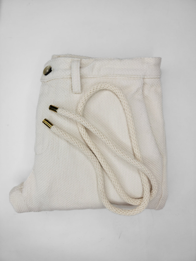 VKTRBLAK shashiko slacks in creme