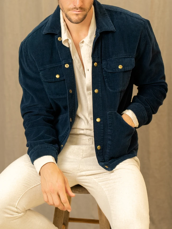 Corduroy Trucker Jacket Midnight