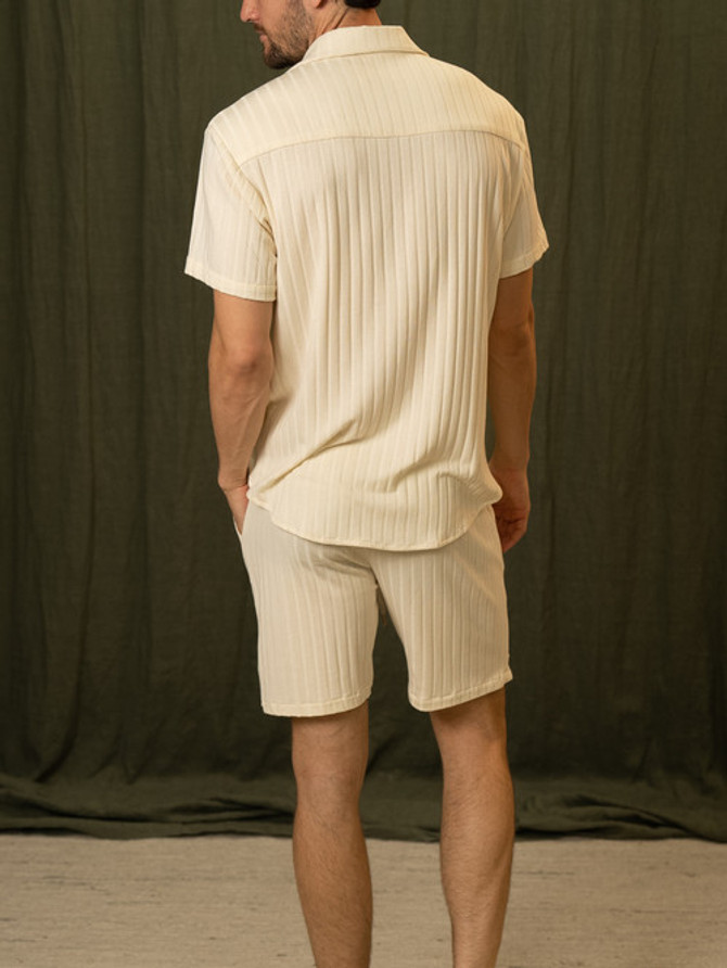 havana ribbed hemp shirt by vktrblak. LA sustainable fashion