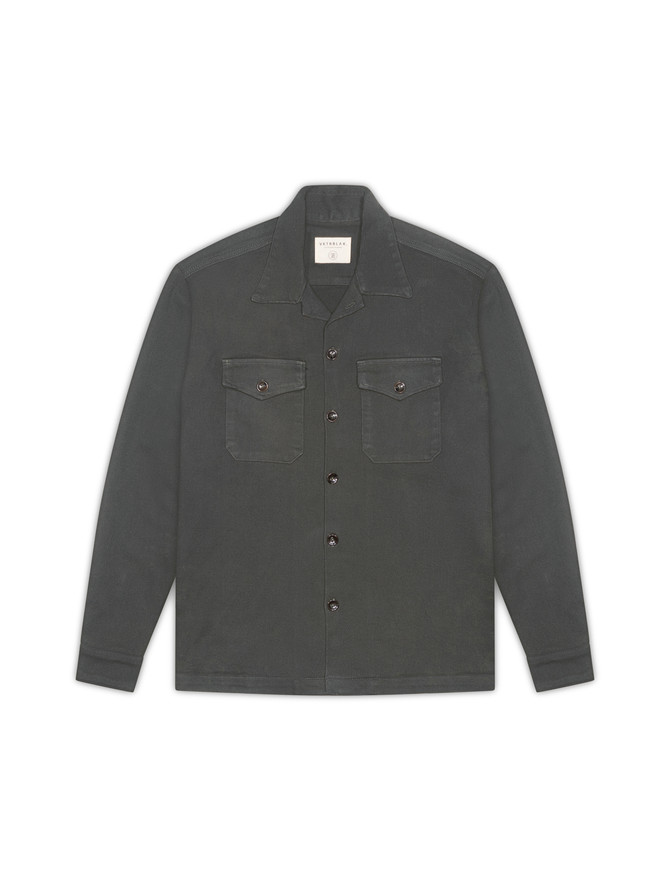 VKTRBLAK cotton twill denim field coat made in LA Dark Grey