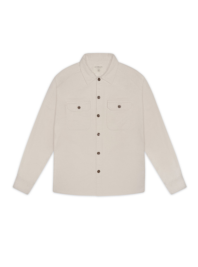 vktrblak flannel shirt in natural cotton