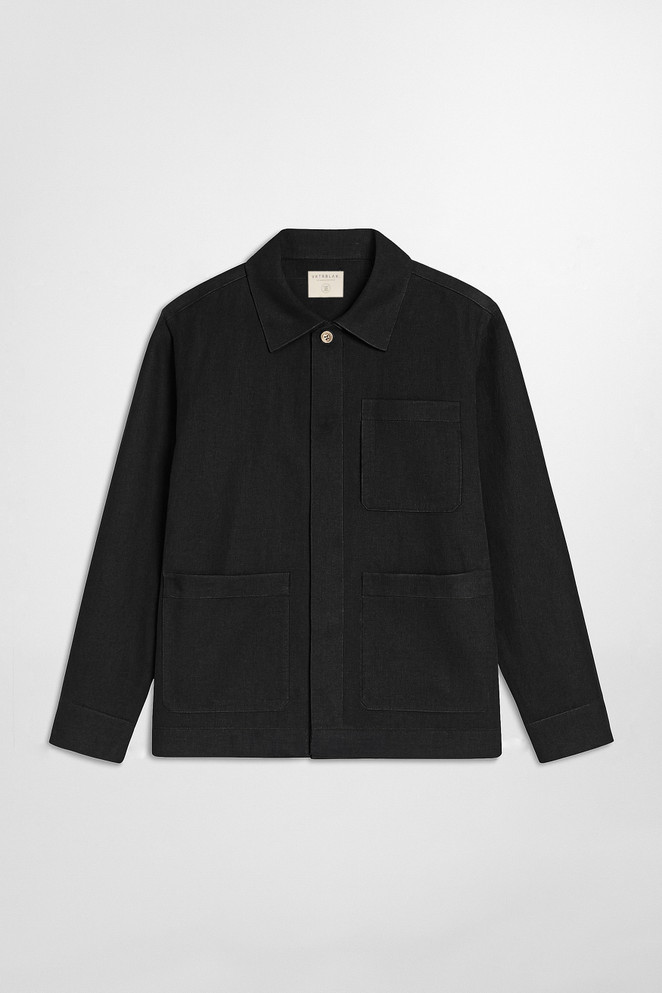 The Linen Field Coat black by VKTRBLAK LA