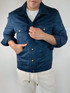 The Indigo Eco Suede Trucker Jacket by VKTRBLAK Los Angeles