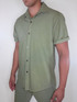 VKTRBALK. Herringbone Button Up shirt in Sage