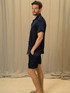 vktrblak bamboo button up midnight blue USA