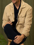 Vktrblak corduroy trucker jacket taupe made in USA