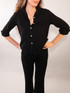 Arkhe the label black womens linen button down