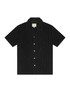 The Striped Linen Camp Shirt in Black VKTRBLAK