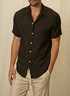 VKTRBLAK LA Linen Button Up Dark Brown VKTRBLAK LA Linen Button Up Dark Brown