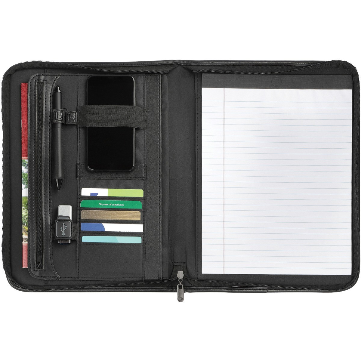Burke Zippered Padfolio - Van Bind