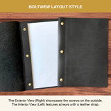 Leather Boltview Menu Cover