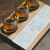 Beverage Flight Board with Interchangeable Beverage Description