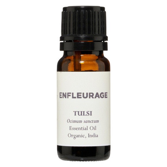 Enfleurage Tulsi (Holy Basil), Ocimum sanctum, Ocimum tenuiflorum. organically grown essential oil from India