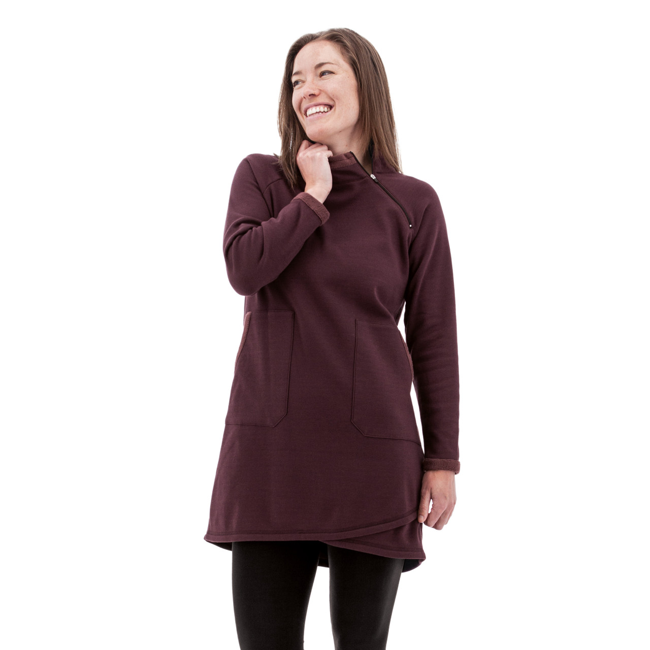 Women's Weekend Mock Neck Fleece Dress | Aventura